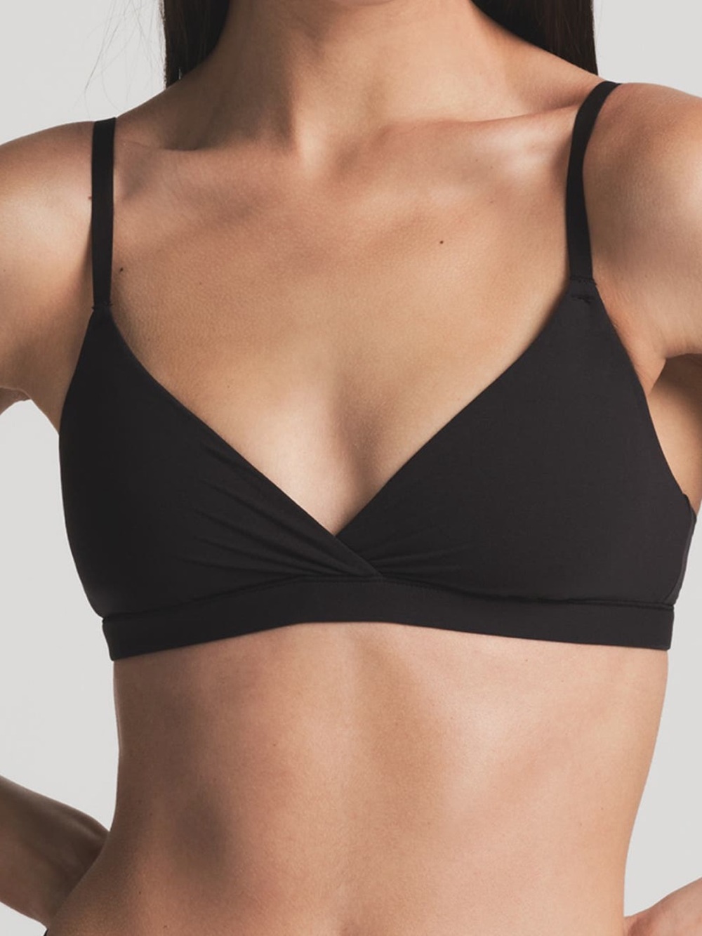 SKIMS Fits Everyone Crossover Bralette, S, Onyx (Black)
